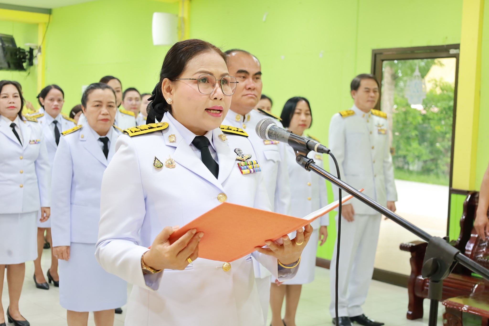 สำนักงานเขตพื้นที่การศึกษามัธยมศึกษาอุบลราชธานี อำนาจเจริญ จัดพิธี ลงนามและถวายสัตย์ปฏิญาณเพื่อเป็นข้าราชการที่ดีและพลังของแผ่นดิน เฉลิมพระเกียรติพระบาทสมเด็จพระเจ้าอยู่หัว เนื่องในโอกาสวันเฉลิมพระชนมพรรษา 28 กรกฎาคม 2568